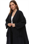 0170 Uzun Keten Kaftan Lacivert