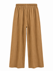 Ham Keten Bol Paça Pantolon Camel