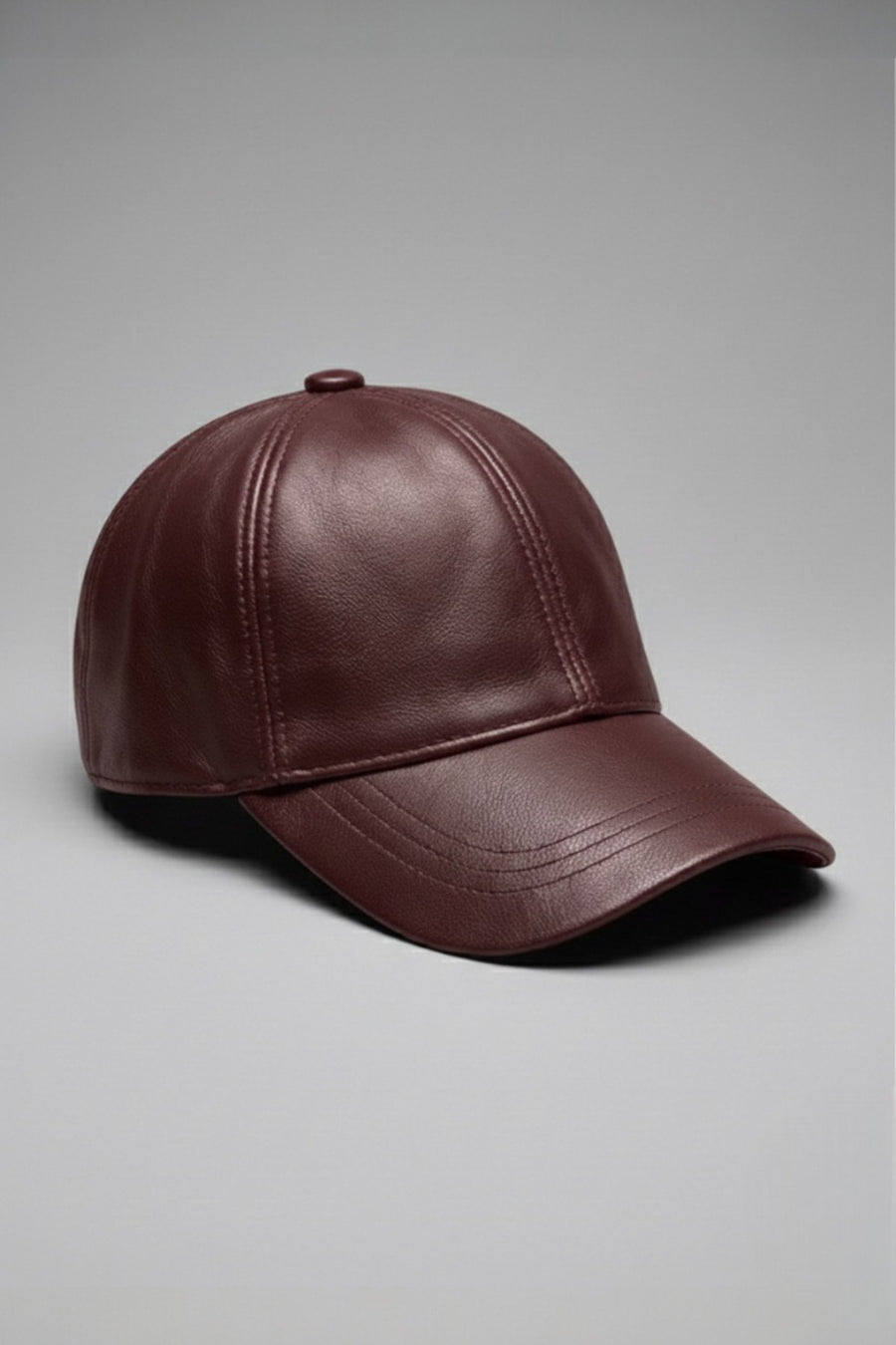 Hakiki Deri Basic Şapka – Bordo