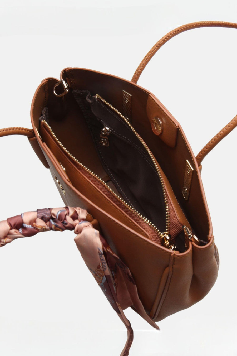 Nisa Eşarplı Kadın Çantası Taba