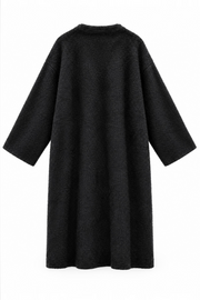 Oversize Angora Dokulu Panço | Siyah