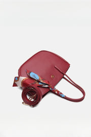 Nisa Eşarplı Kadın Çantası Bordo