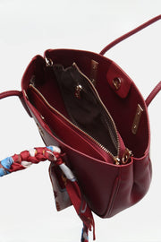 Nisa Eşarplı Kadın Çantası Bordo