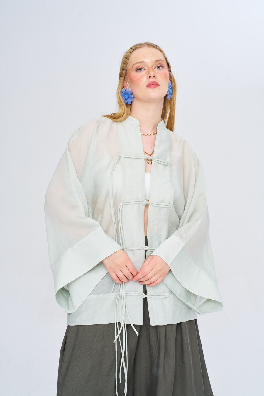 Çin Yaka Oversize Kimono 34991