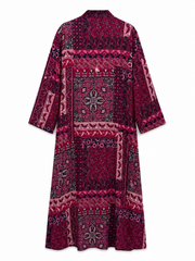 Hay-el Gömlek Elbise Fuşya-RS9472