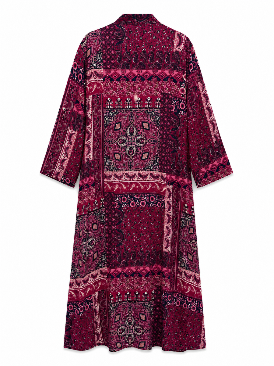 Hay-el Gömlek Elbise Fuşya-RS9472
