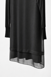 Rayon Şifonlu U.Kol Penye Siyah-RS875