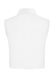 Püskül Şeritli Kolsuz Gömlek Yakalık