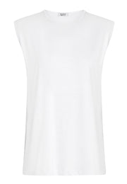 Penye Sıfır Kol Beyaz İçlik