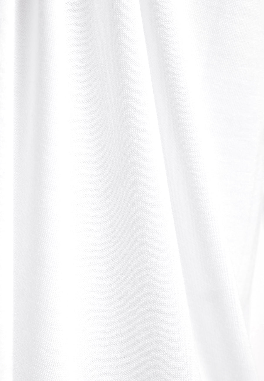 Penye Sıfır Kol Beyaz İçlik