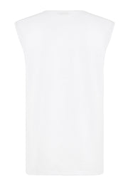 Penye Sıfır Kol Beyaz İçlik