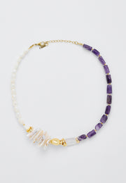 Ametist Touch İnci Kolye