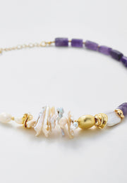 Ametist Touch İnci Kolye