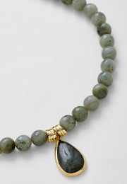 Labradorit Damla Denge Kolyesi