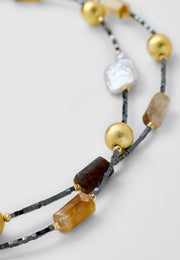 Lapis & İnci Denge Kolyesi