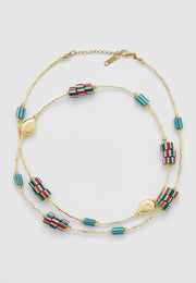 Mosaic Aura Çift Sıra Kolye