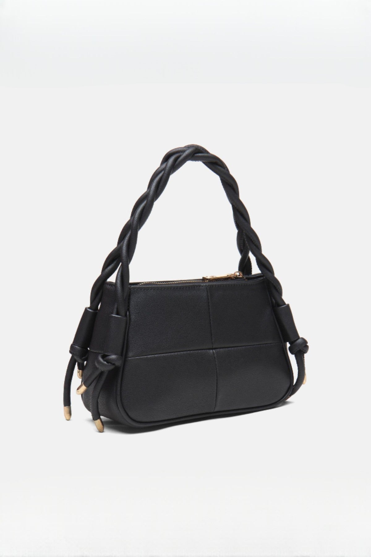 Lina Twist Örgü Saplı Kadın Çantası Siyah
