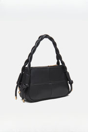 Lina Twist Örgü Saplı Kadın Çantası Siyah
