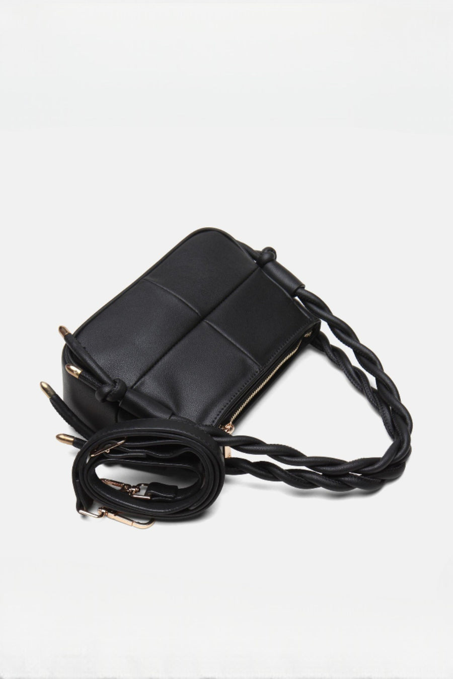 Lina Twist Örgü Saplı Kadın Çantası Siyah