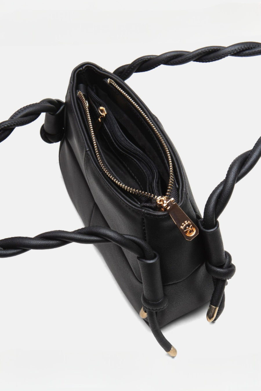 Lina Twist Örgü Saplı Kadın Çantası Siyah