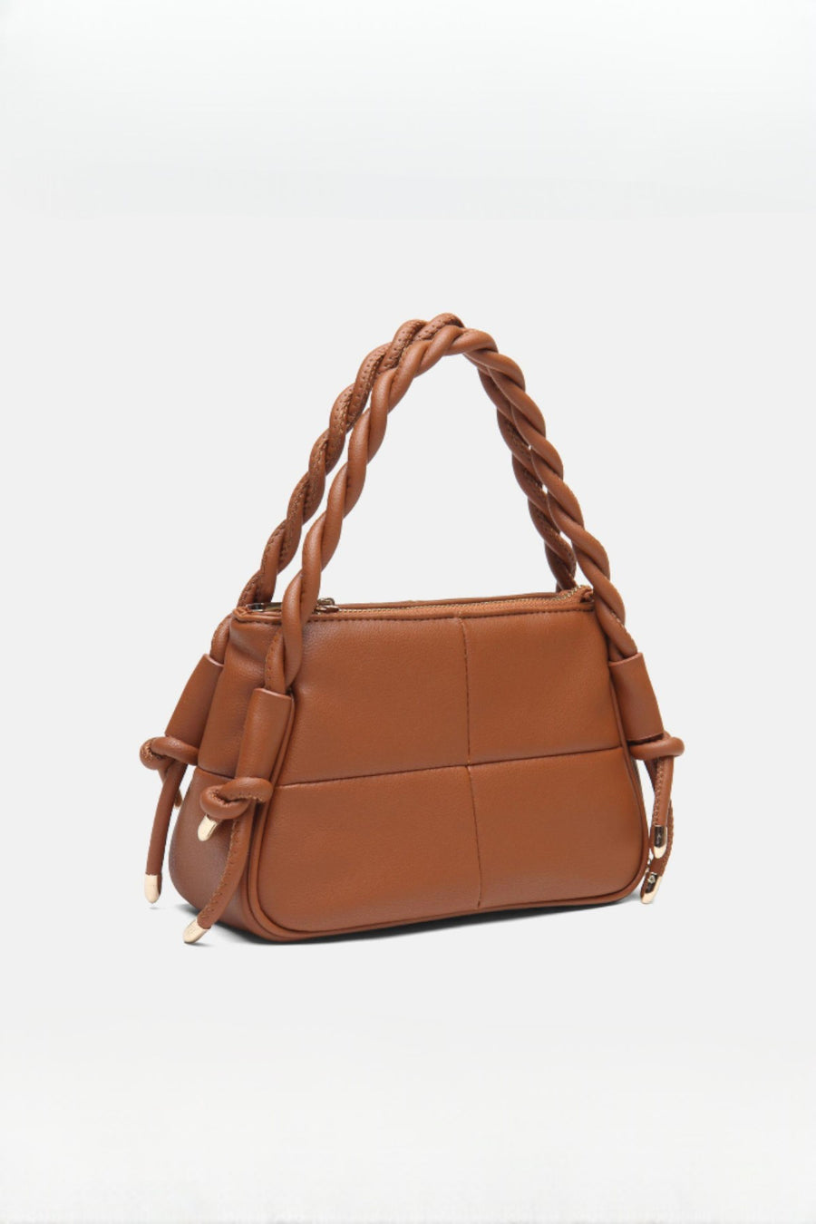 Lina Twist Örgü Saplı Kadın Çantası Taba