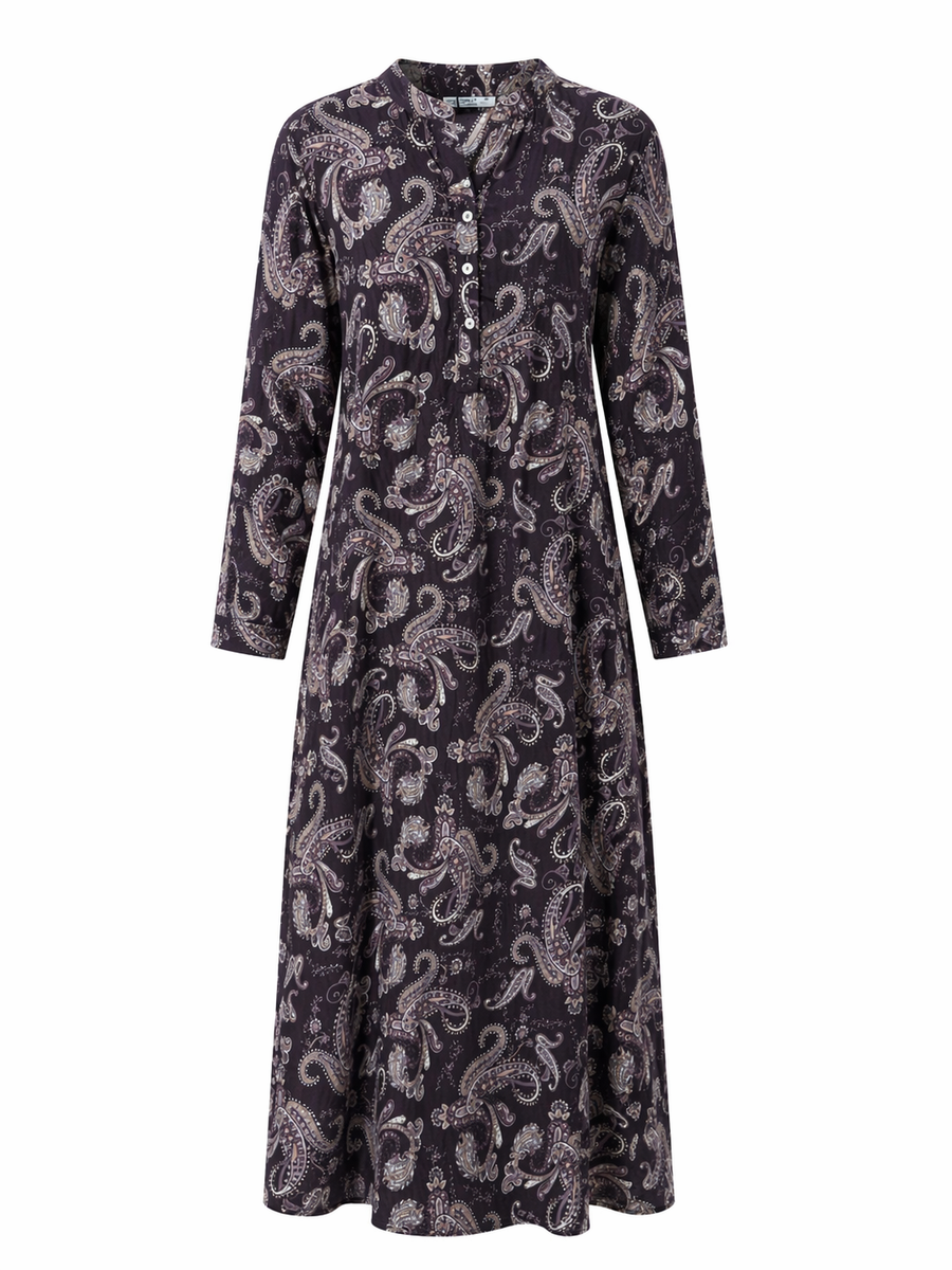 Lilyum Desenli Elbise - Hyl0362