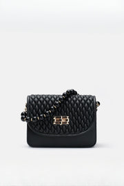 Wanda İnci Taneli Saplı Kapitone Kadın Çantası Kahve