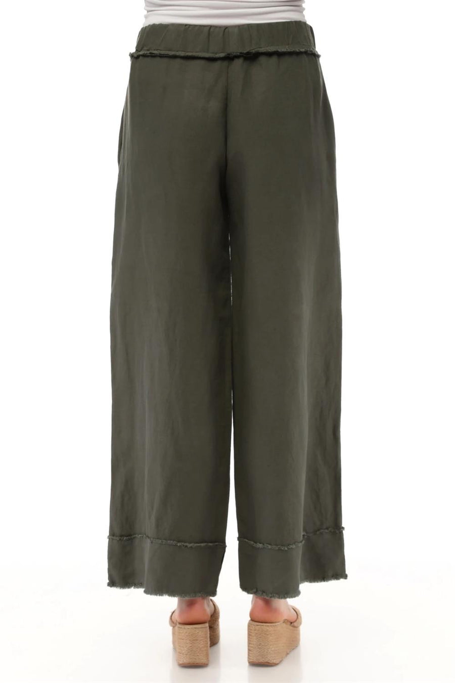 2124 Keten Pantolon Haki