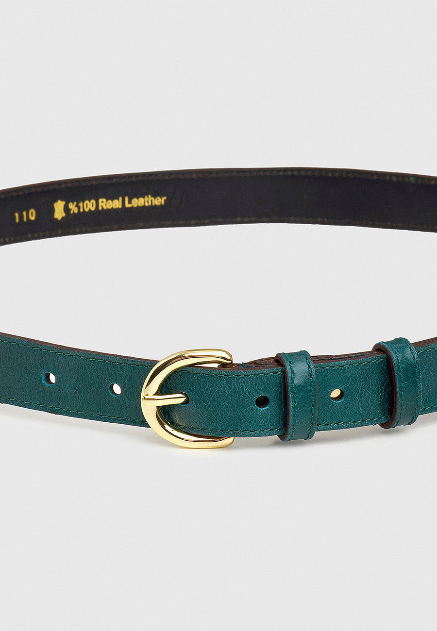 Altın Tokalı Hakiki Deri Kemer