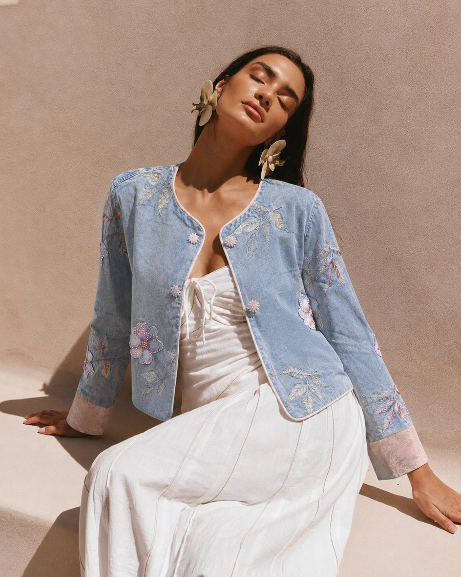 İşleme Denim Ceket