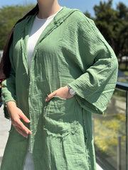 230173 Müslin Kaftan Yeşil