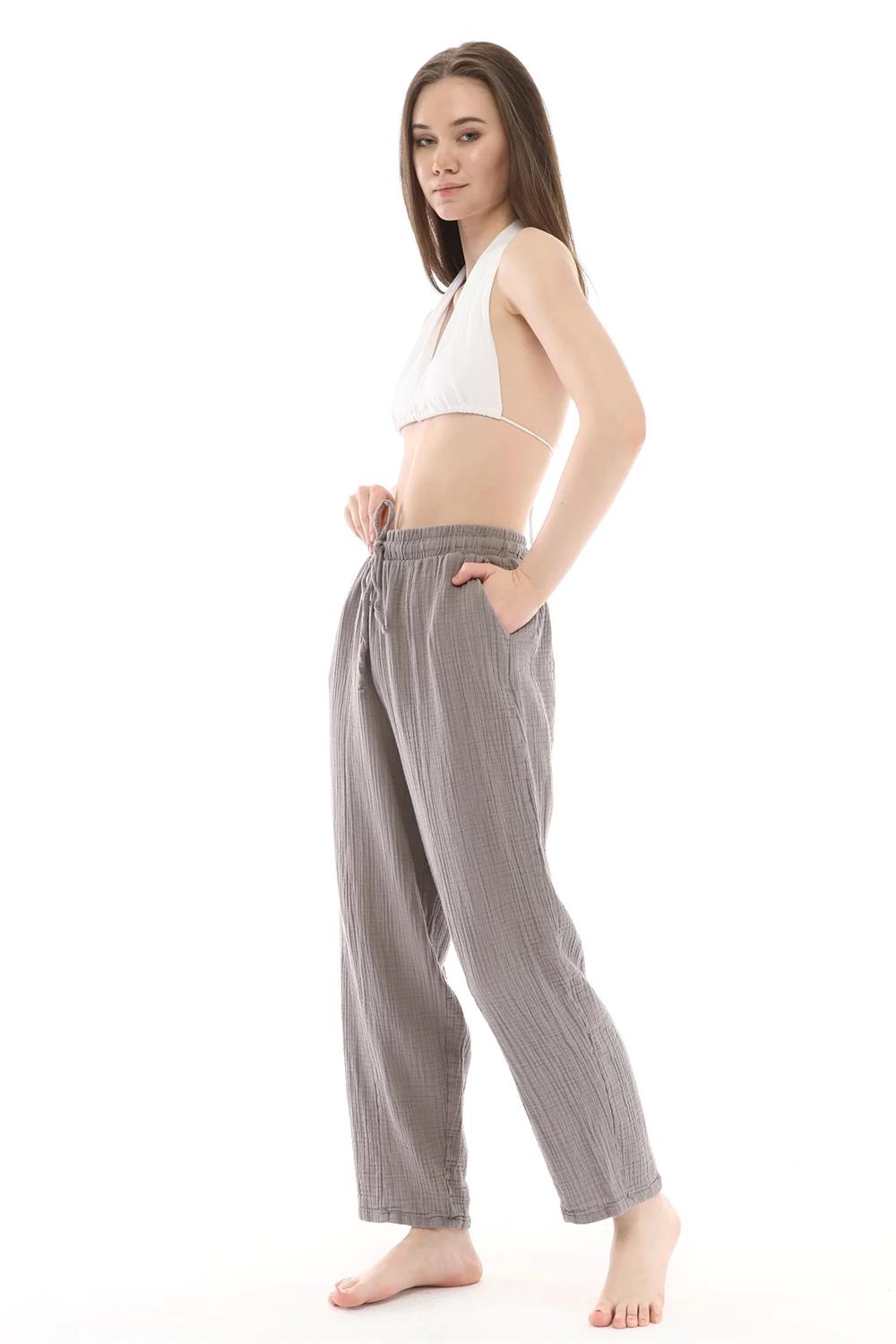 23065 Müslin Pantolon Gri