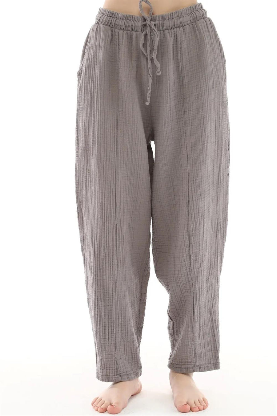 23065 Müslin Pantolon Gri