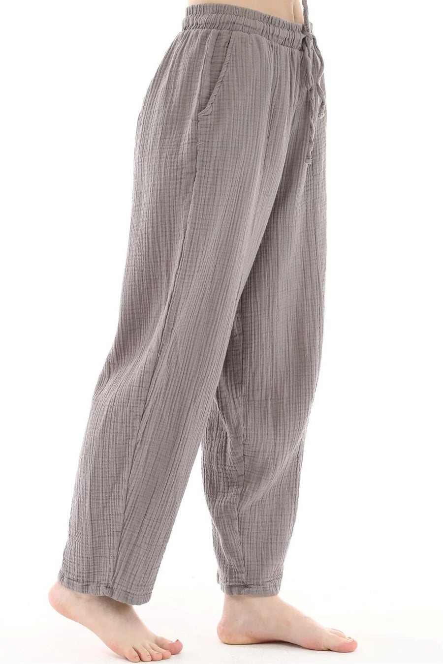 23065 Müslin Pantolon Gri