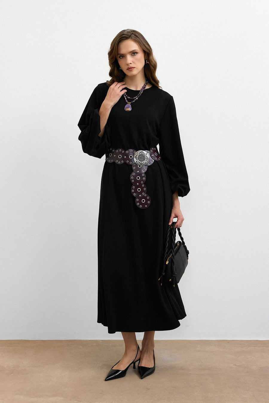 Zımbalı Suni Deri Kemer