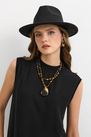 Klasik Fedora Şapka Siyah