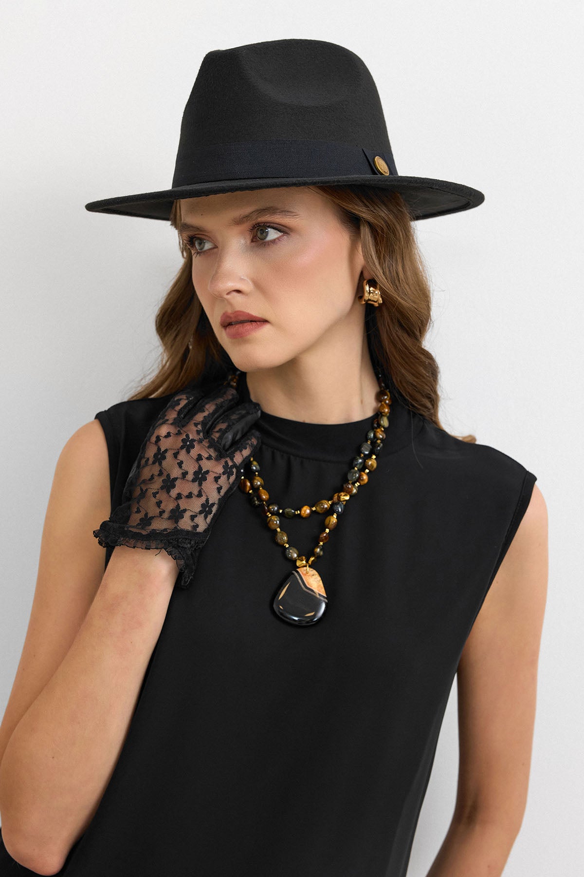 Klasik Fedora Şapka Siyah