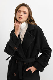 Rana Subaşı Kaşe Kaban Siyah