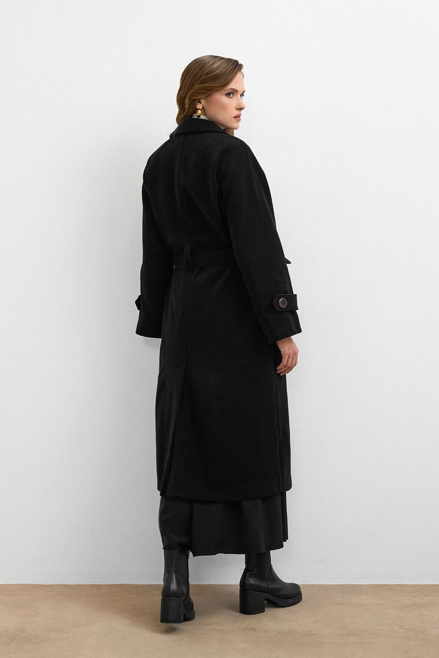 Rana Subaşı Kaşe Kaban Siyah