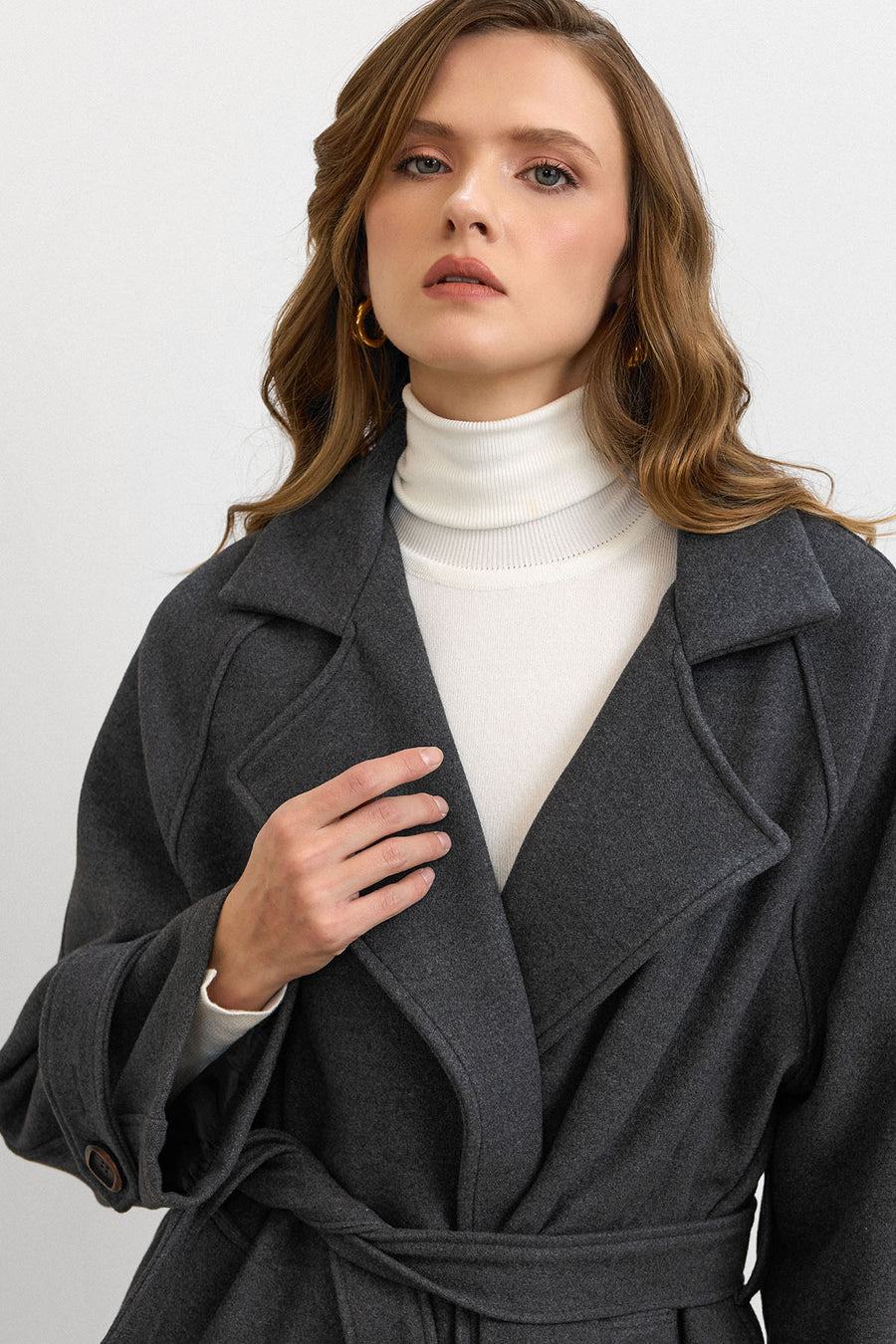 Rana Subaşı Kaşe Kaban Antrasit