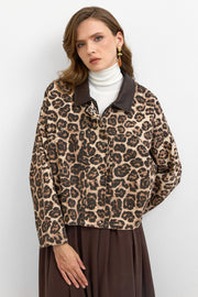 Marrone Deri Yakalı Ceket