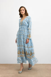 Sky Heritage Bohem Elbise - Mavi