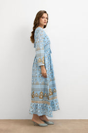 Sky Heritage Bohem Elbise - Mavi