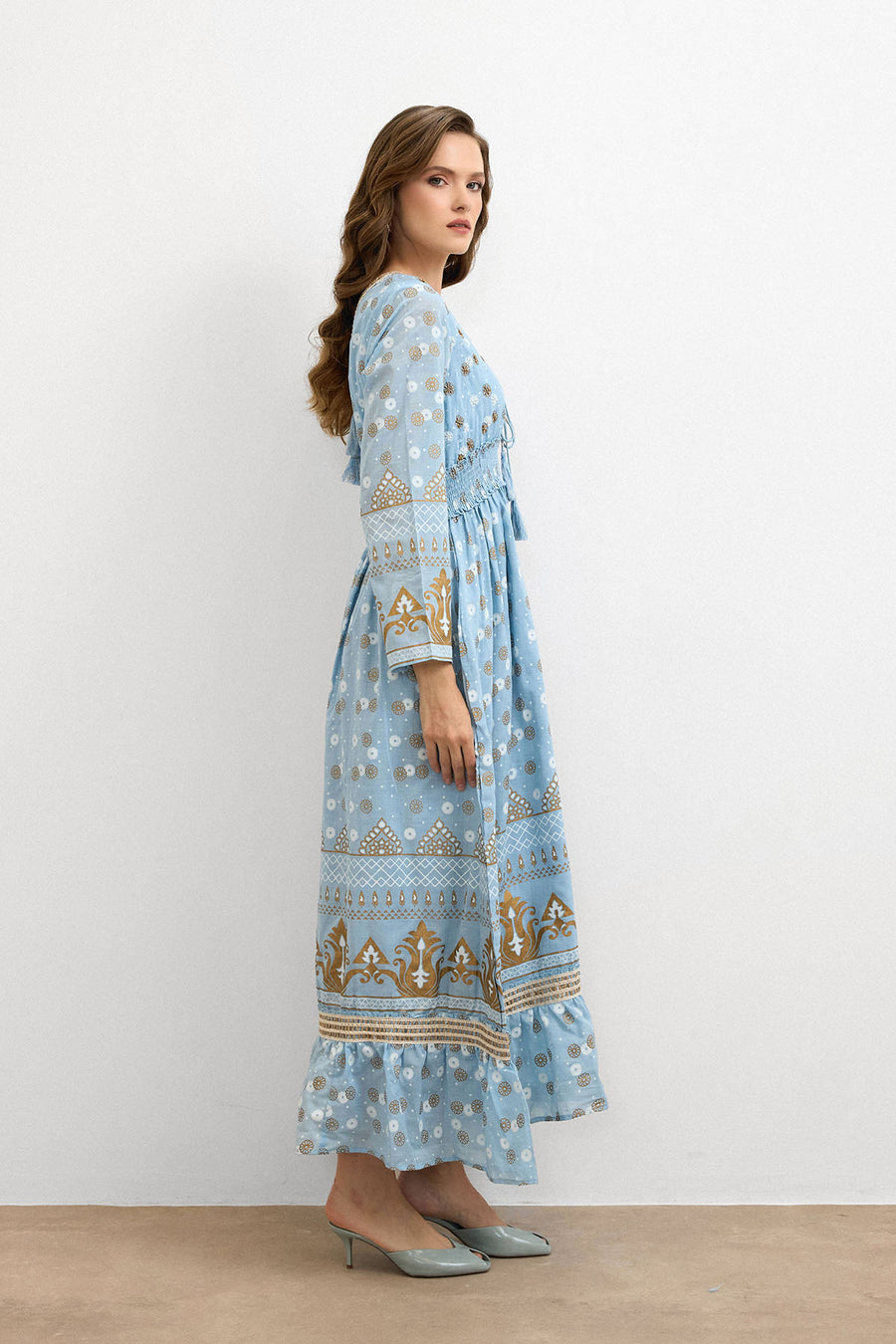 Sky Heritage Bohem Elbise - Mavi