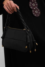 Lina Twist Örgü Saplı Kadın Çantası Siyah