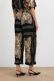 Barok Desen Saten Takım – Siyah Gold