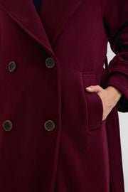 Rana Subaşı Kaşe Kaban Bordo