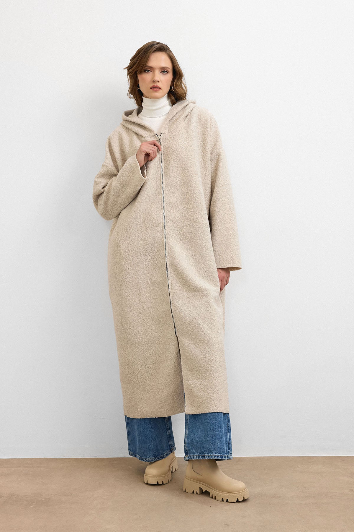 Teddy Buklet Kaban Krem