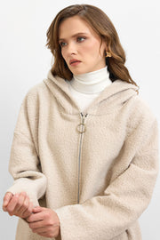 Teddy Buklet Kaban Krem