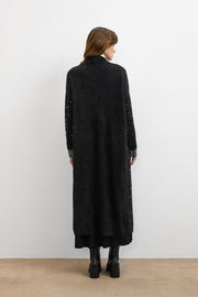 Kolları İnci Detaylı Sakal Hırka - Siyah